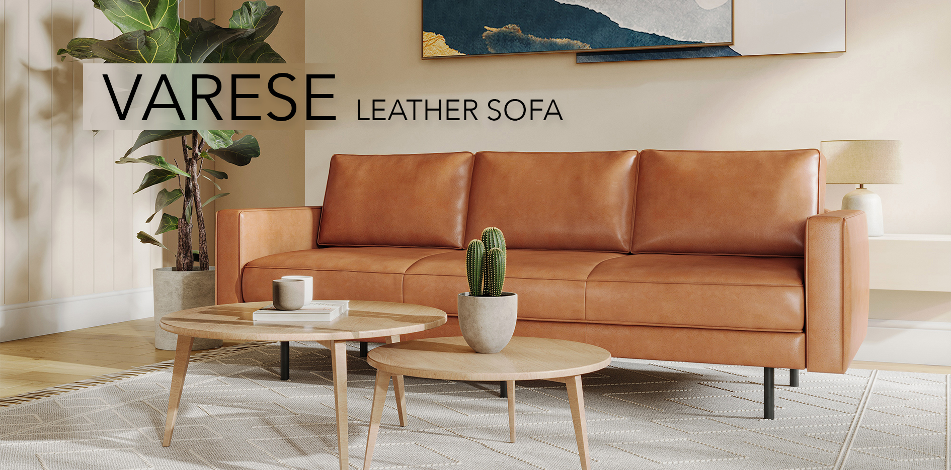 Varese Leather Sofa-mobile