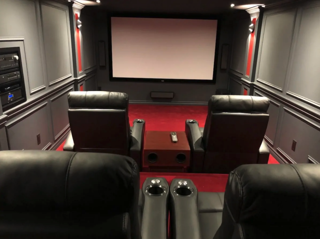 Theater seating online basement